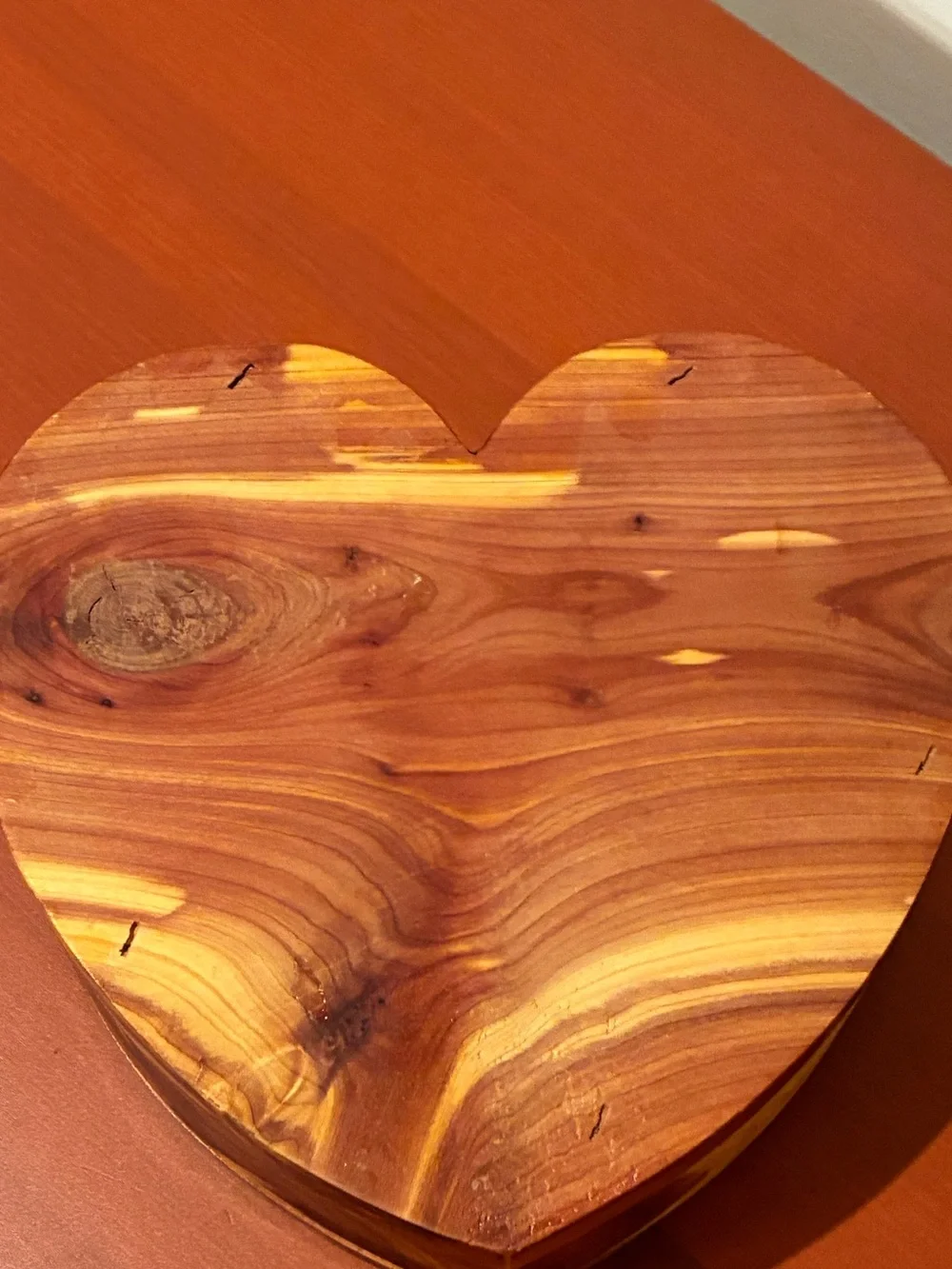 Cedar Jewelry Box Large Handmade Beautiful 8 in x 71/2 in 21/2 in deep
